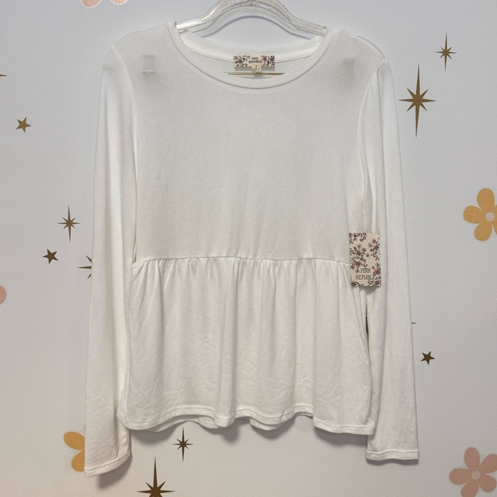 Pink Republic Women’s Blouse White NWT